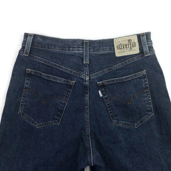 Levi's Silver Tab High Rise MOM Jeans Medium Wash Tapered Leg Womens 30x25.5 - Picture 10 of 15